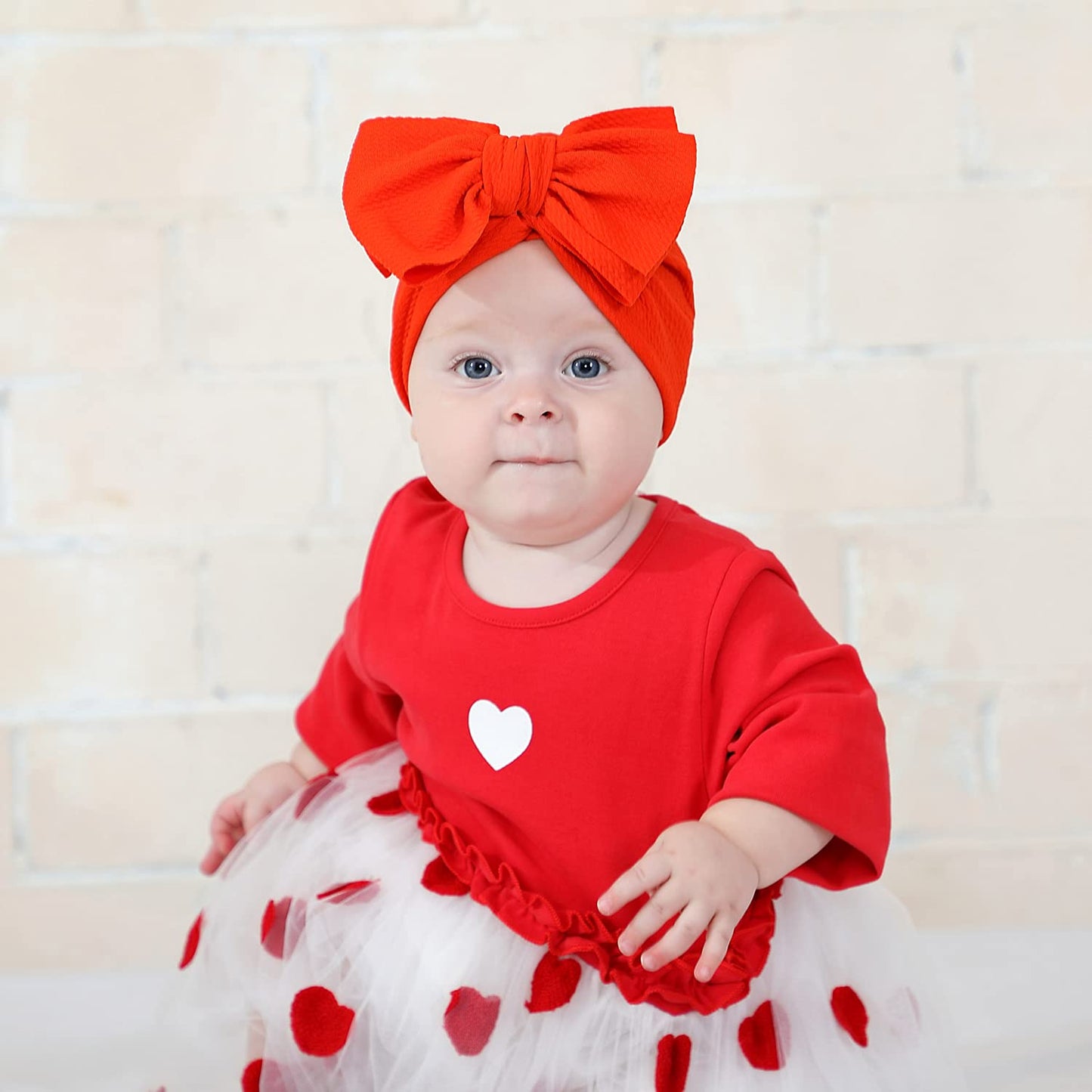 Angla 8 Pack Solid Large Knot Bowknot Hair Bow Beanie Turban Hat Cap India Muslim Islamic Headwrap Winter Hospital Nursery For N