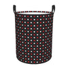 Pevtufa Red And White Polka Dots Foldable Laundry Basket Organizer,Fabric Clothes Toy Storage Basket Nursery Hamper Storage Bin 
