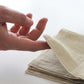 Nawrap Organic Cotton Mini Towel - 4 Ply - 10 X 10 In - Green X Ivory