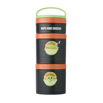 Whiskware Star Wars Stackable Snack Containers For Kids And Toddlers, 3 Stackable Snack Cups For School And Travel, The Child Na