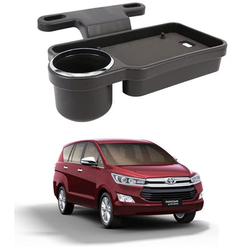 Oshotto (FT04) Foldable Car Auto Headrest Rear Back Seat Table Drink Food Cup Tray Holder Compatible with Toyota Innova Crysta 