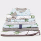 Burt'S Bees Baby Baby Boys Pajamas, Zipfront Nonslip Footed Pjs, Organic Cotton Baby And Toddler Sleepers, Happy Herbivores, 18