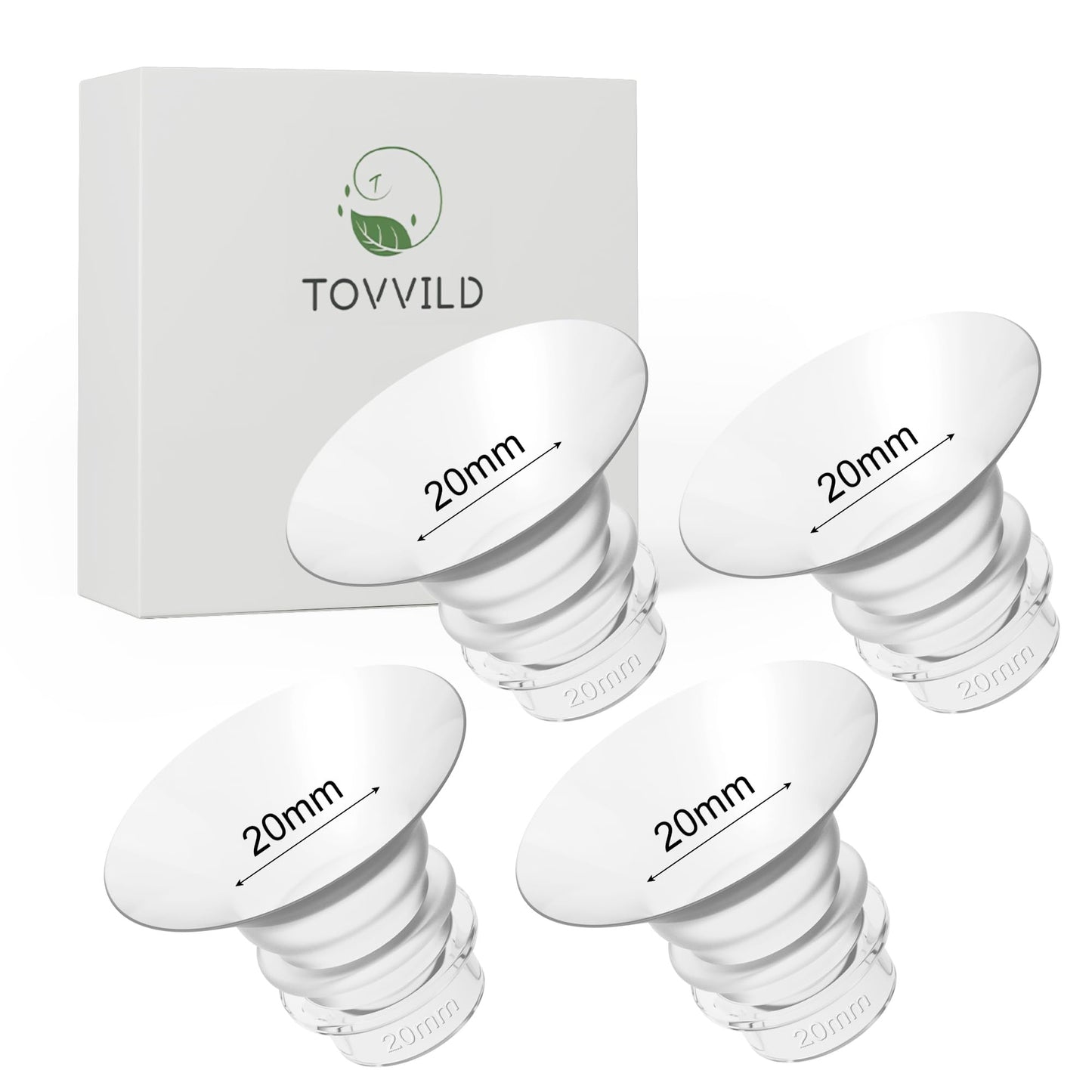 Tovvild 20Mm Flange Inserts For 24Mm Flange/Shield, Compatible With Momcozy/Medela/Mommed/Bellababy/Spectra Breast Pumps, Pump P