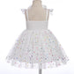 Idopip Baby Girls Sequin Star Tutu Dress Summer Sleeveless Backless Princess Birthday Party Dresses Toddler Girl First Communion