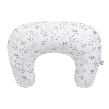 Boppy Nursing Pillow, Gray Gentle Leaves, Larger, Firmer, More Supportive Pillow For Breastfeeding And Bottle Feeding, Firmer Fi