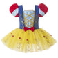 DYMCII Baby Girls Snow White Princess Ballet Dress Short Sleeve Leotards Skirted Tutu Halloween Birthday Party Fancy Costume 5-6