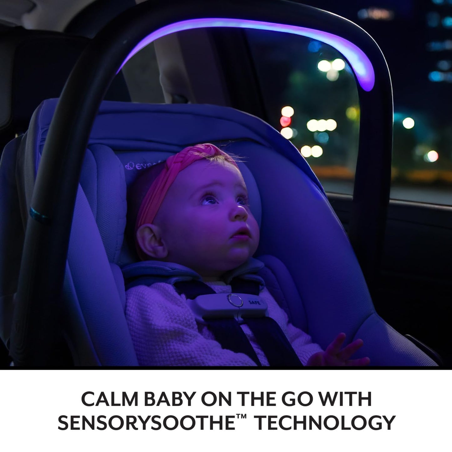 Evenflo Litemax Nxt Infant Car Seat With Sensorysoothe (Jasper Black)