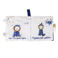 Ali+Oli Baby Cloth Book - Soft Sensory Crinkle Book with Teether for Infants 0-12 Months - Early Learning Touch & Feel Tummy Tim