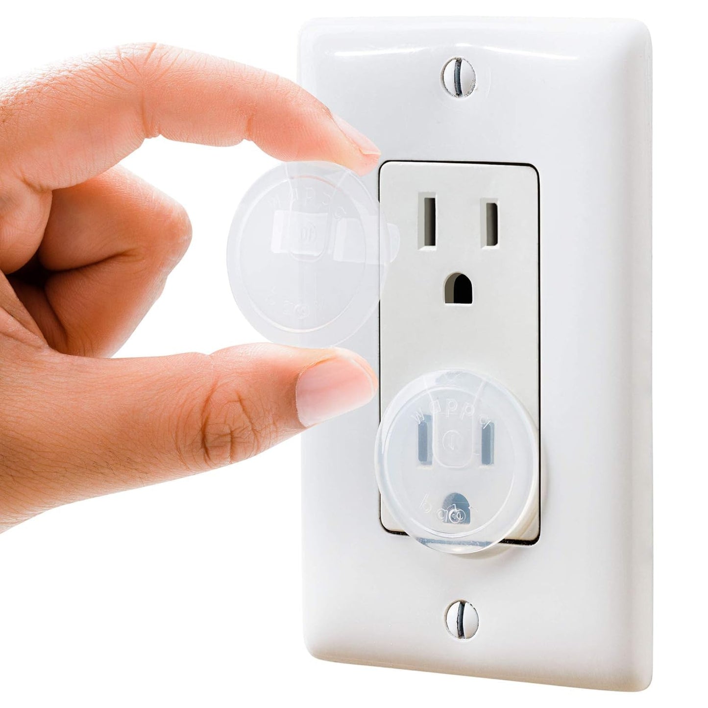Permaplug Safety Outlet Plug Covers 24-Pack, Clear - Childproof, Tamper-Resistant Plug Protectors And Outlet Covers For Baby Saf