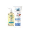Happy Cappy Baby Shampoo And Body Wash And Moisturizing Cream Bundle - Eczema Body Wash And Lotion For Kids, Toddler, Adults, He