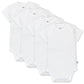 Honestbaby Unisex Baby Organic Cotton Short Sleeve Bodysuits Multi Pack And Toddler T Shirt Set, 4 Pack Bright White, 6-9 Months