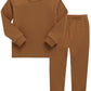 Vaenait Baby Kids Toddler Cotton Sleepwear Pajama Pjs 2Pcs Set Basic Brown L