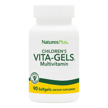 Natures Plus Childrens Vita-Gels Multivitamin, Natural Orange Flavor - 90 Softgels, Pack Of 2 - Gluten Free - 180 Total Servings