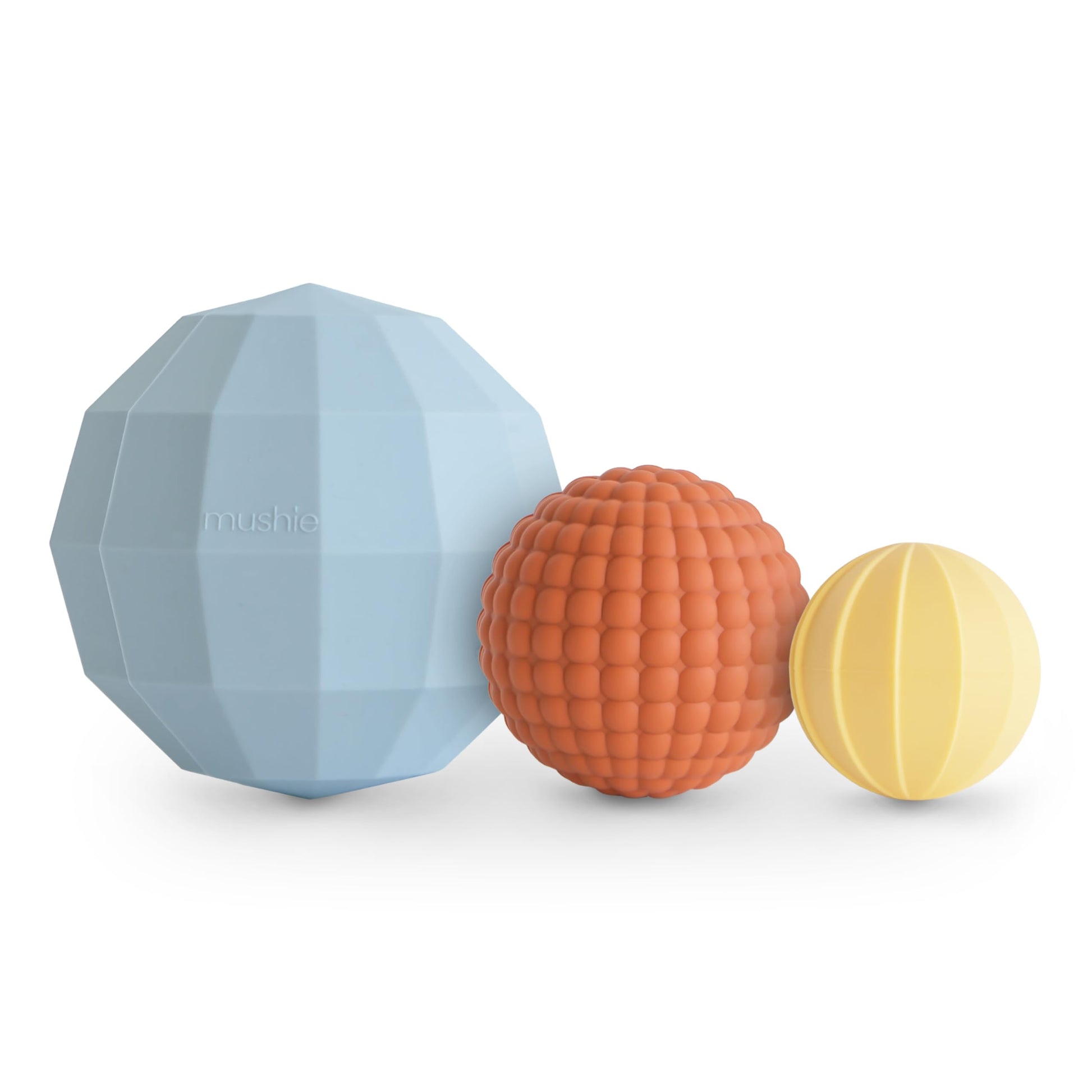 mushie Silicone Nesting Spheres Sensory Toy (Powder Blue)