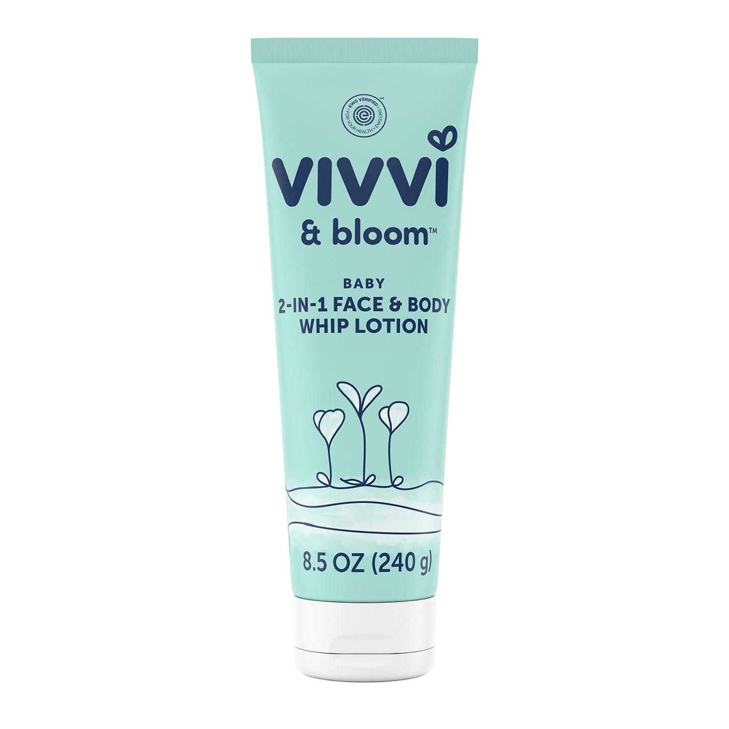 Vivvi & Bloom Gentle 2-In-1 Baby Lotion, Face And Body, For Delicate & Sensitive Baby Skin, Hypoallergenic Lotion Natural Scent,
