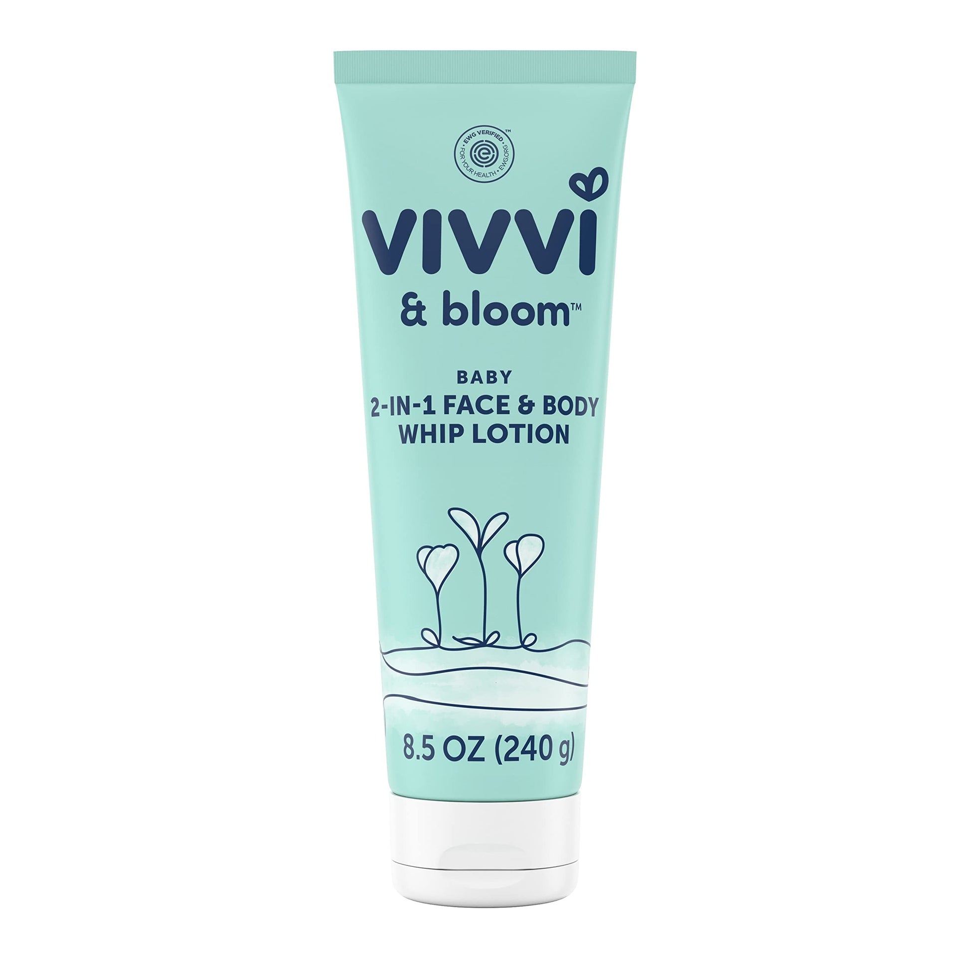 Vivvi & Bloom Gentle 2-In-1 Baby Lotion, Face And Body, For Delicate & Sensitive Baby Skin, Hypoallergenic Lotion Natural Scent,