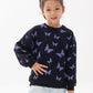 Biniduckling Baby Crew Neck Sweatshirt Girls 18 Months Butterfly Black