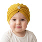 Syga Baby Turban Winter Cap Handmade Woolen Warm Knit Infant Toddler Unisex Baby Hat 03 Years (Yellow)