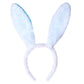Cute Soft Touch Bunny Ears Headband Christmas Rabbit Ears Headband Gift For Children Kids Girls (Blue)