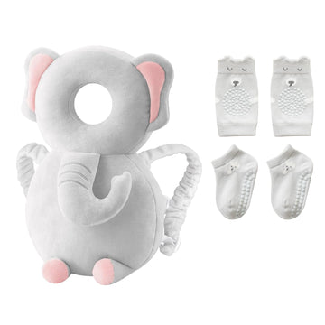 Grnstf Baby Toddler Head Protector, Baby Head Protection Backpack, Adjustable(Elephant)