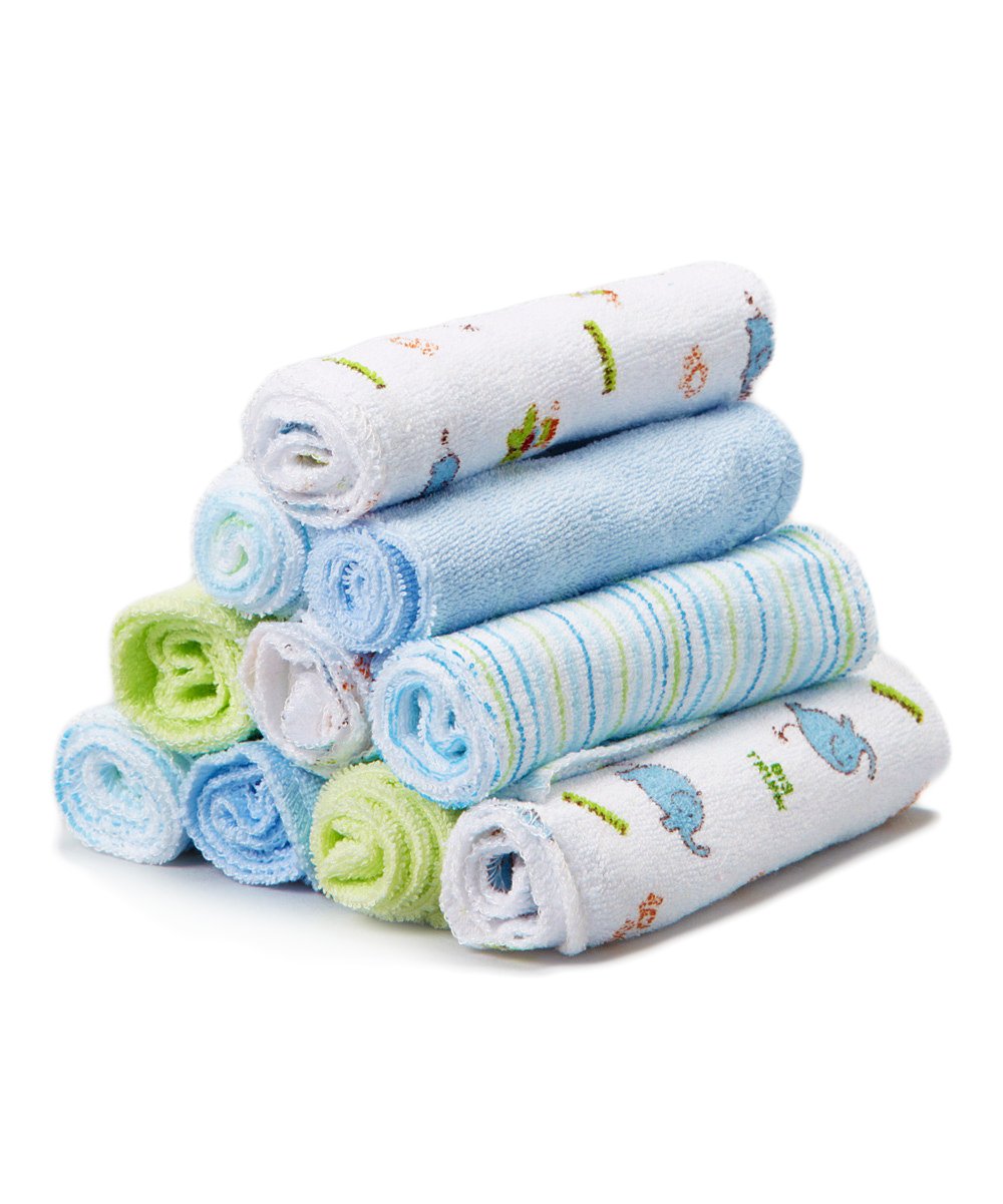 Spasilk Washcloth Wipes Set For Newborn Boys And Girls, Soft Terry Was – Cutebab WBCBBB00FLXBJH4