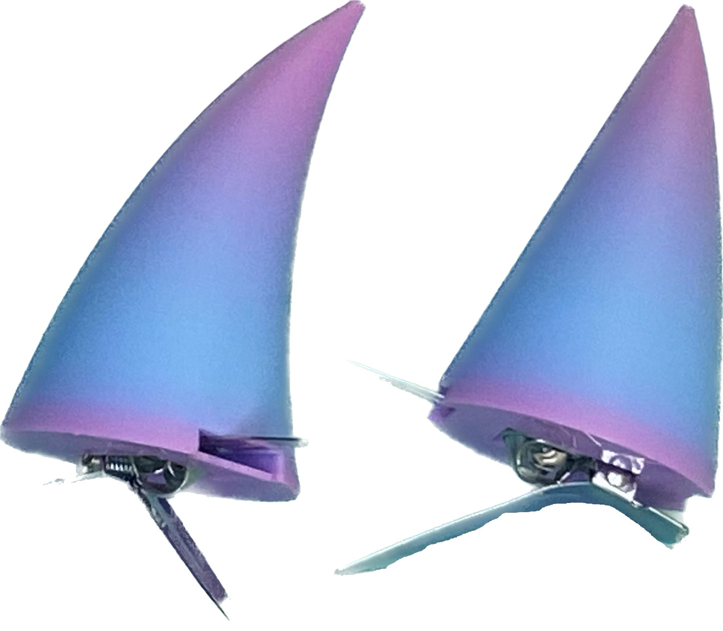 2X Demon Horns For Headset/Cosplay - Made In Usa -16 Colors Combos (Pink)