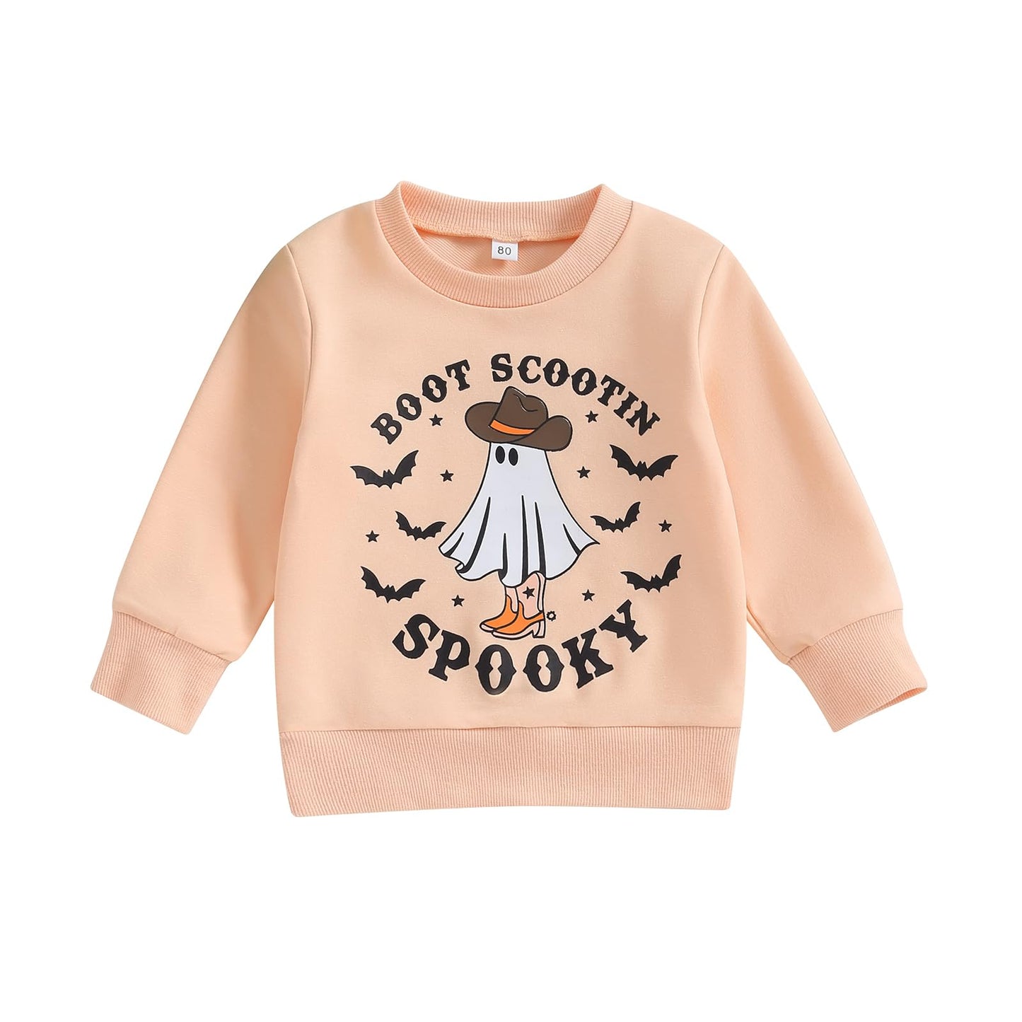 Toddler Baby Halloween Outfit Girl Boy Crewneck Sweatshirt Long Sleeve Letter Pullover Sweater Cute Fall Clothes (Boot Scootin S