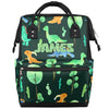 SPYORBKX Custom-Baby-Boy-Backpack Dinosaur Nappy-Bag Personalized Diaper-Backpack for New Dad Mom Gifts Stroller Rucksack for Ba