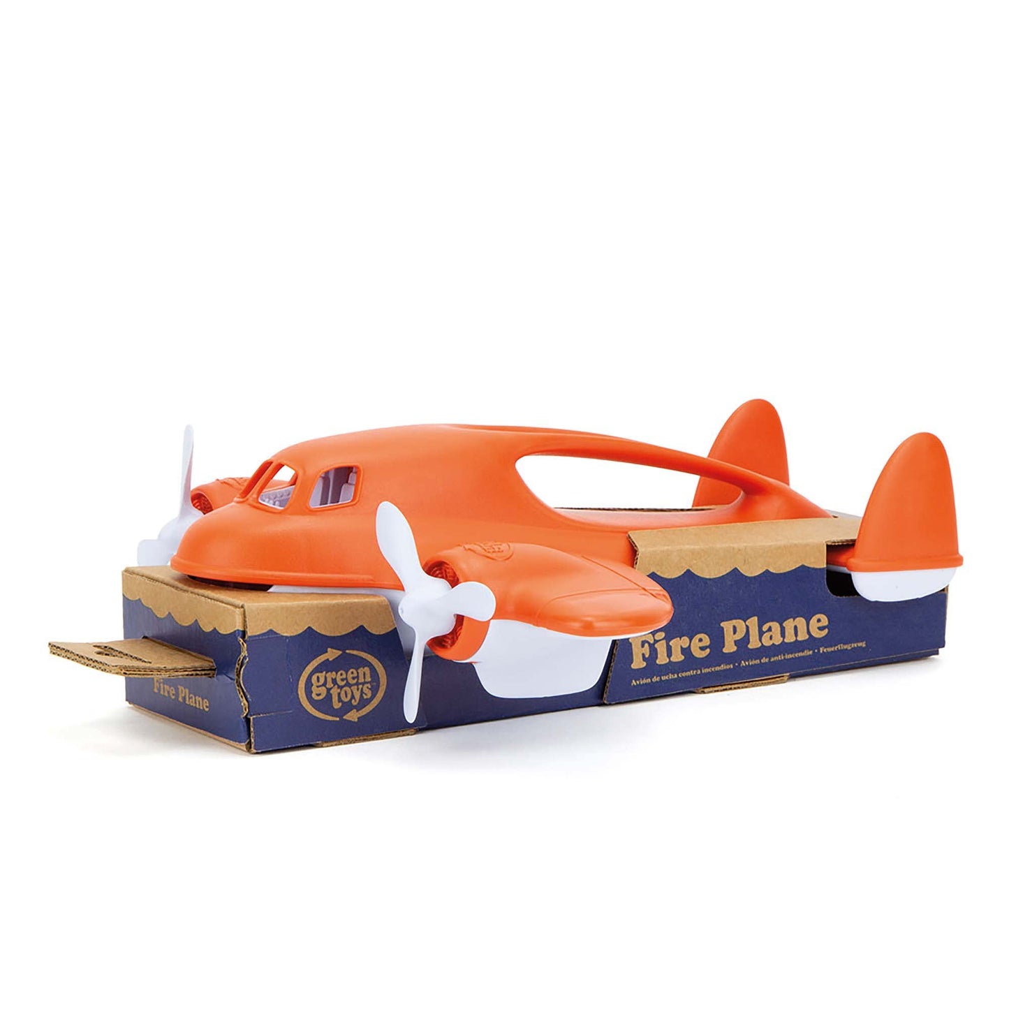 Green Toys Fire Plane - Pretend Play, Motor Skills, Kids Bath Toy Vehicle. No BPA, phthalates, PVC. Dishwasher Safe, Recycled Pl
