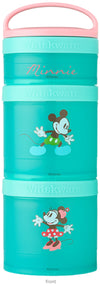 Whiskware Disney Stackable Snack Containers for Kids and Toddlers, 3 Stackable Snack Cups for School and Travel, Mickey and Minn