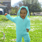 Agqt Baby Boys Bunny Costume 1St Easter Outfit Onesie Halloween Animal Clothes One Piece Romper Rabbit Ear Hoodie Light Blue Siz