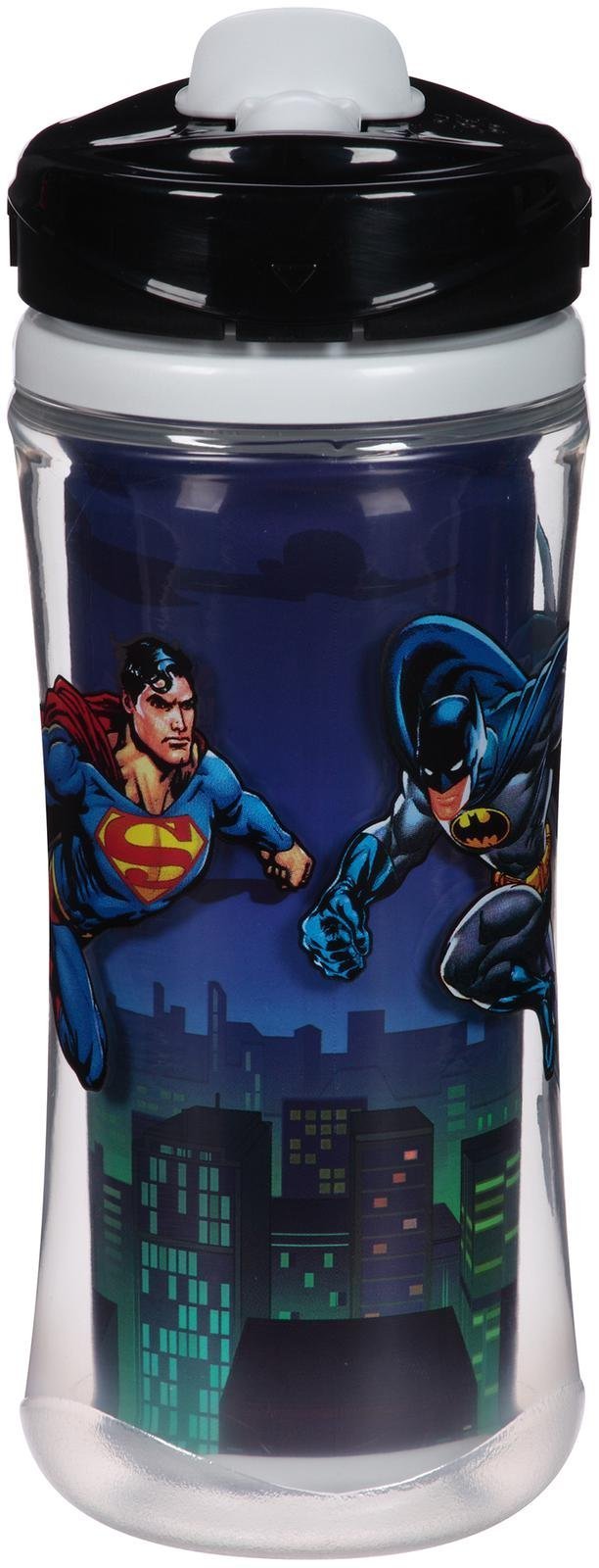 Playtex Sipsters Stage 4 Super Friends Spill-Proof, Leak & Break-Proof Insulated Sport Spout Sippy Cups - 12 Ounce - 1 Count (Co