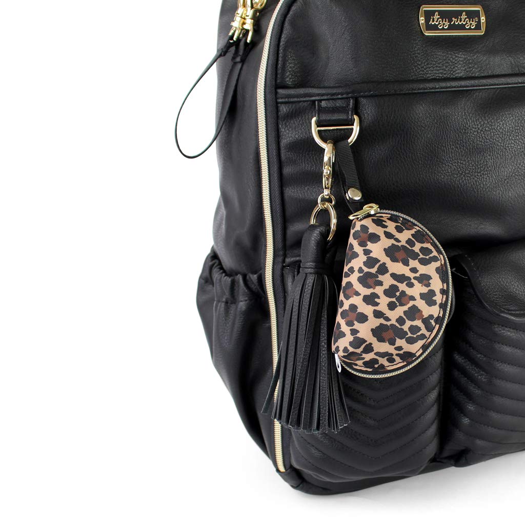 Itzy Ritzy Everything Storage Pouch; Small Zipper Pouch Holds 2 Pacifiers; Snap Handle Attaches To Diaper Bag, Stroller Or Purse