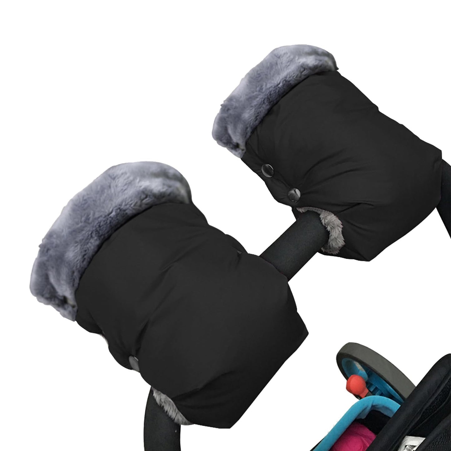 Baby Stroller Gloves, Extra Thick Stroller Hand Muff Winter Waterproof Stroller Mittens Universal Anti-Freeze Gloves For Parents