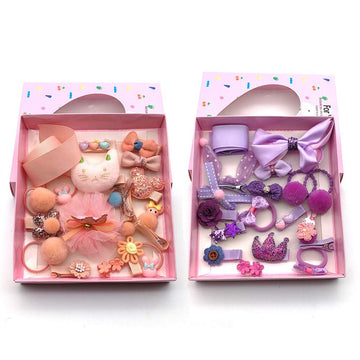 Baby Girl'S Hair Clips Cute Hair Bows Baby Elastic Hair Ties Hair Accessories Ponytail Holder Hairpins Set For Baby Girls Teens