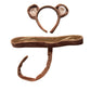 Making Believe Kids Plush Monkey Headband Ears & Tail Jungle Safari Dressup Costume Set