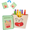 MIKNEKE Wooden French Fries Sorting & Stacking Toys for Toddlers, Montessori Toys for 3 Year Old, Preschool Educational Toys to 