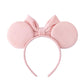 Karett Mouse Ears Bow Headbands, Sparkle Minnie Ears Headband Glitter Hair Band For Party Princess Decoration Cosplay Costume