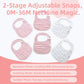 Mukin Baby Muslin Bibs And Burp Cloths, 6 Pack, Soft Absorbent Cotton, Adjustable (Gradient Pink)