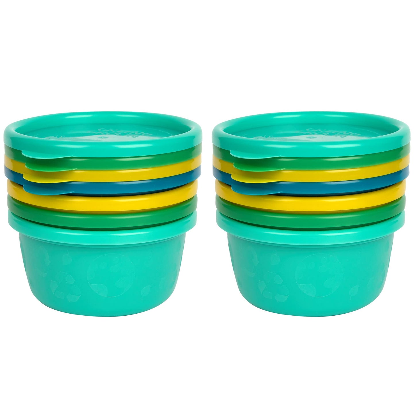 The First Years Greengrown Reusable Bowls With Lids - Toddler Snack Bowl - Multicolored - 8 Pack