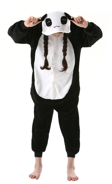 CuteOn Panda Onesie Kids Animal Pajamas for Boys Girls Halloween Christmas Costume Height for 140cm