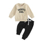 Baby Girl Clothes Valentines Day Outfits Long Sleeve Fall Winter Infant Toddler Sweatshirt Top Pants Set (Apricot, 12-18 Months)