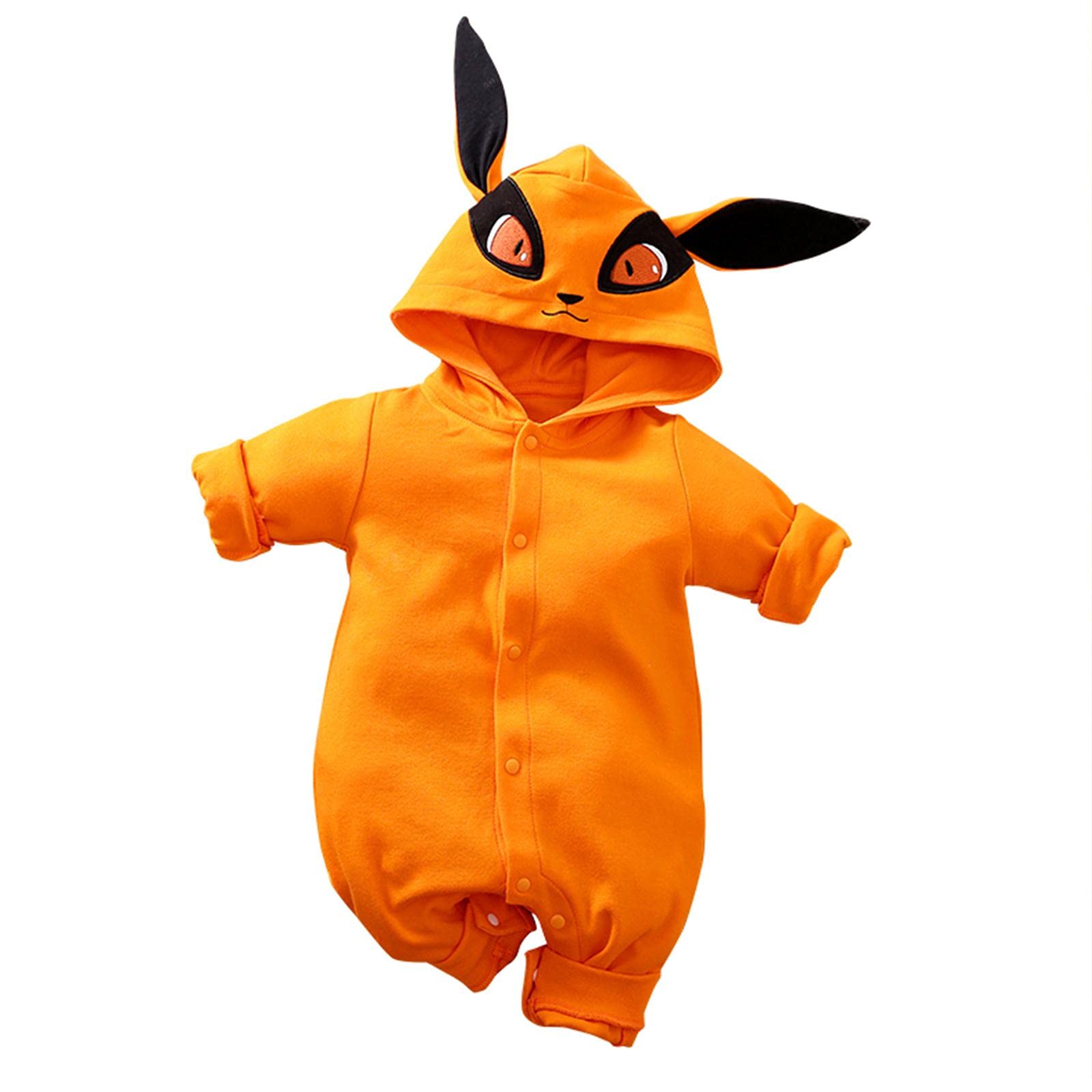 Relabtaby Cute Baby Boy Girl Romper Newborn Anime Onesie Toddler Halloween Cosplay Jumpsuit Outfit Clothes Orange