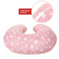 Nursing Pillow Cover Pink With Star Print For Baby Girls, Snug Fits Boppy Nursing Pillows, Breastfeeding Nursing Pillow Slipcove