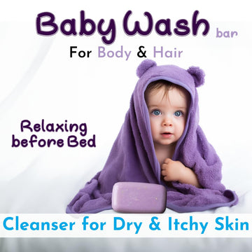 Tinoq Baby Wash And Shampoo | Organic Baby Soap Bar | Hypoallergenic | Baby Bath Soap Sensitive Skin | Relaxing Lavender Oil & O