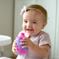 Nuby Silicone Tie-Dye First Training Cup With Free Flow Soft Spout - 6Oz, 6+ Months, Pink/Purple