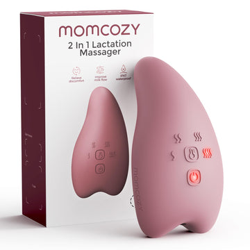 Momcozy Warming Lactation Massager Pro, 8 Vibration Modes & 4 Heating Levels, Longer-Lasting & 100s Rapid Warming Breast Massage