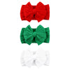 chiduerm 3 Pcs Christmas Baby Bows Headbands Soft Nylon Hairbands Super Elastic Headband Hair Accessories For Baby Girls Infant 