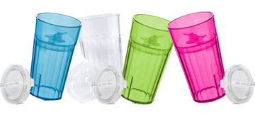 Reflo Smart Cup (Asst 4 Colors) Open Training Cup, Toddler Cup, No Suction 6Oz, 360 Control-Flow, Usa Made Premium High-Impact P