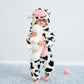 Qzerplay Unisex Kids Baby Cow Halloween Costumes Cartoon Outfit Hooded Homewear 80